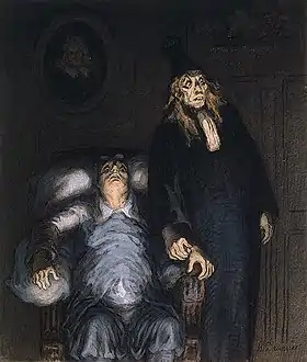 Honoré Daumier: Der eingebildete Kranke today: Eremitage  Sankt Petersburg