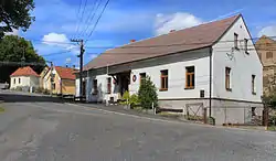 Municipal office and chapel (left)