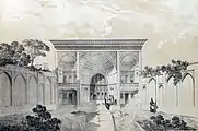 A house in Tabriz, Eugène Flandin 1841.