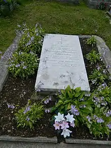 The grave of A. Dobriansky at the cemetery in Čertižné