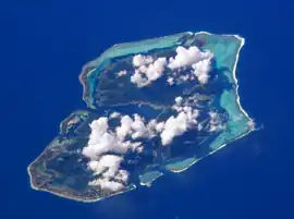 NASA picture of Huahine viewed from the north