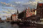 A canal in Amsterdam, c. 1880