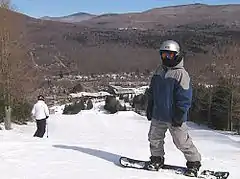 Snowboarder at Hunter Mountain