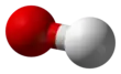 Ball-and-stick model of the hydroxide ion