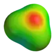 3D electric potential surface of the hydroxonium cation