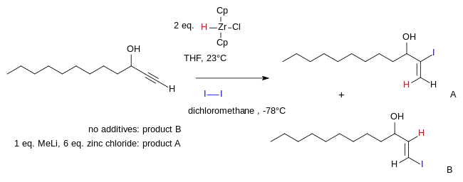 Hydrozirconation with reversed regioselectivity Zhang 2007