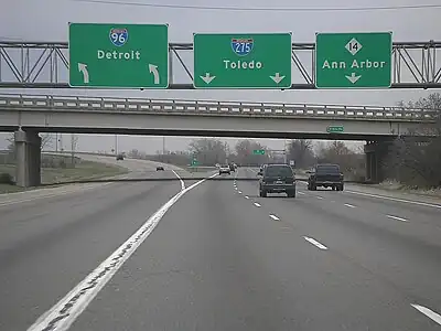 Photograph of the road signage at the split