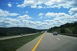 Southbound I-99 in Lindley