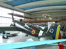 An IAR-80 fighter aircraft replica