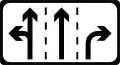 Sign F 323Lane Diverge (Three Lanes)