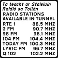 Sign F 802Tunnel Radio Stations