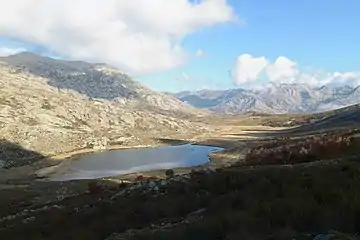 Lac de Nino near the source of the Tavignano