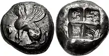 Archaic coin of Chios, circa 490-435 BCE. Earlier types known.