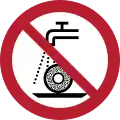 P033 – Do not use for wet grinding