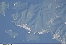 Chaguaramas seen from space