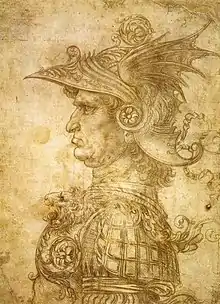 Il Condottiere or Profilo di capitano antico, Leonardo da Vinci.