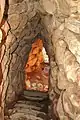 Stairwell inside Nuraghe Nolza