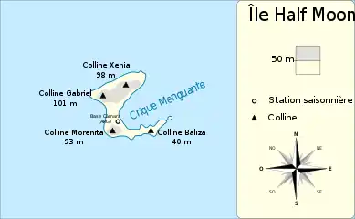 Half Moon Island map