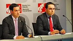 Imanol Pradales during his tenure as Foral Deputy of Economic Promotion