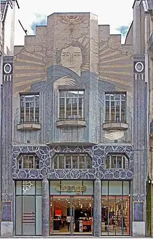 Art Deco facade, Alsace-Lorraine street (c. 1930)