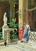 In a Courtyard in Pompeii,1878