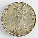 India 1 rupee 1884 Victoria (obverse)