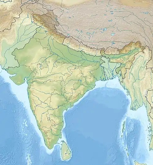 Map showing the location of Siachen Glacier