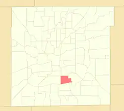 Location of University Heights within Indianapolis–Marion County, Indiana