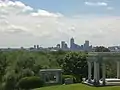 Skyline of Indianapolis from Riley's grave