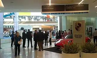 Interior of The Mall of San Juan, with a Porsche 911 Targa 4S on display