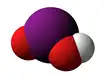 Space-filling model of iodous acid