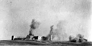 Israeli bombardment of the Iraq Suwaydan fort, held by the Egyptian army, on 9 November