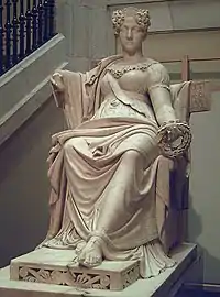 Maria Isabel of Portugal (1797–1818), sculpted in a Neoclassicist style. ca. 1826