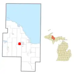 Location within Marquette County