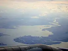 Isle of Grain and the Medway Estuary from the air