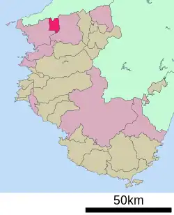 Location of Iwade in Wakayama Prefecture