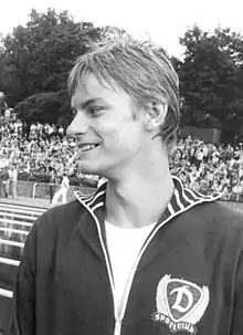 Jörg Woithe, winner of the 100-metre freestyle.