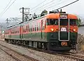 Shinano Railway 169 series set S52 in JNR Shonan livery in March 2013