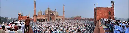 Eid al-Fitr mass prayer at Delhi's Jama Masjid, India