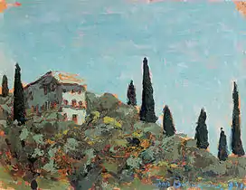 Cypresses on a hill  (1931)