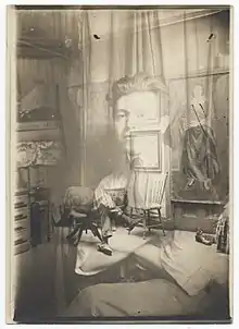 Jan Matulka in his studio c. 1920