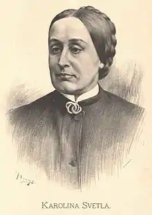 Portrait of Karolina Světlá by Jan Vilímek