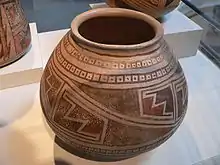 Ramos Polychrome olla with Southwestern designs