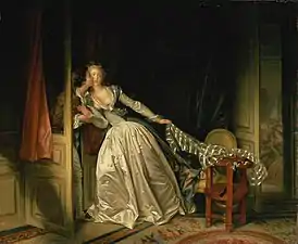 Rococo: The Stolen Kiss by Jean-Honoré Fragonard (c. 1780)