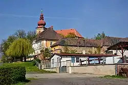 Centre of Jeníkov with the Church of Saints Peter and Paul