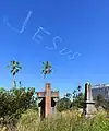 Skywriting over a cemetery in New South Wales in 2009.