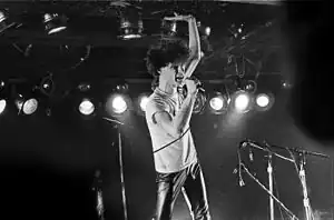 Jim Thirlwell of the band Foetus singing at the Rathskeller in Boston.