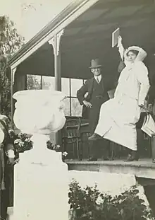 John Lemmone and Nellie Melba at Bilgola, 23 September 1914.