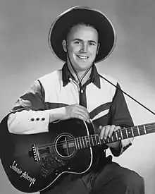 Ashcroft in 1948, with 1935 Gibson Acoustic Guitar