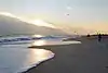 Jones Beach at sunset.